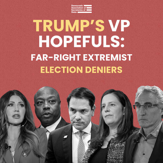 A graphic calling out Trump's wannabe Vice President picks (at the time of the graphic's creation).