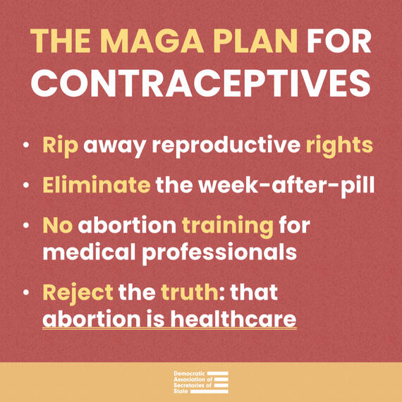 A summary graphic calling out Project 2025's plans for reproductive rights and abortion.